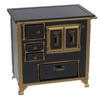 Fogao A Lenha GII N 1 Renaissance Premium Preto Saída Direita