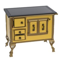 Fogao A Lenha N 1 Colonial Premium Amarelo Saída Direita