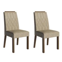 Kit 2 Cadeiras de Jantar 4256 com Espaldar Rustic/Imperial Madesa