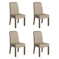 Kit 4 Cadeiras de Jantar 4255 com Espaldar Rustic/Imperial Madesa