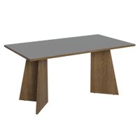 Mesa de Jantar Retangular Tampo de Madeira 5389 Rustic/Cinza Madesa