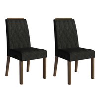 Kit 2 Cadeiras de Jantar 4256 com Espaldar Rustic/Oxford Madesa