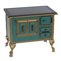 Fogao a Lenha N 1 Colonial Premium Turquesa Se