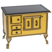 Fogao A Lenha N 2 Colonial Premium Amarelo Saída Direita