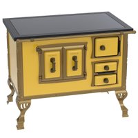 Fogao A Lenha N 2 Colonial Premium Amarelo Saída Esquerda