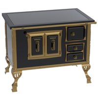Fogao A Lenha N 2 Colonial Premium Preto Saída Esquerda