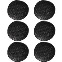 Kit 6 Ramequins Cerâmica Stoneware Porto Brasil 57ml Preto Matte Juta Molheira Média Shoyo Molhos Pe
