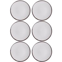 Conjunto 6 Pratos Rasos Tramontina 25cm Canyon em Porcelana Decorada Cozinha