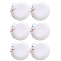 Kit 6 Pratos Fundos Tramontina Floratta 22cm em Porcelana Decorada Cozinha Servir Caldos Sopa