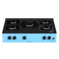 Fogao de Mesa 5 Bocas Venax Grand Petit Line Azul Gas Glp