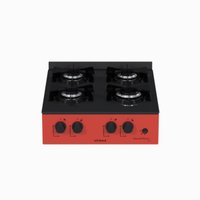 Fogao de Mesa 4 Bocas Venax Grand Petit Line Vermelho Gas Glp