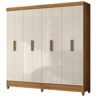 Guarda Roupa Casal 8P 204 cm Marajo Freijo Off White Moval