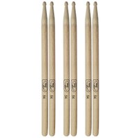 Kit com 3 Pares de Baquetas para Bateria Hickory 5A New York