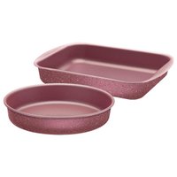 Conjunto Assadeiras Tramontina Jogo de Formas Antiaderentes Rosa 2 Peças Brasil