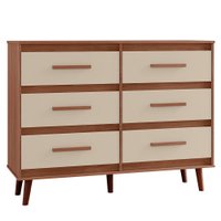 Comoda 6 Gavetas 120 cm Mila Savana Off White Mobbs