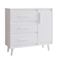 Comoda Sapateira 3G 1P 95 cm Mila Branco Mobbs