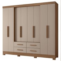 Guarda Roupa Casal 8P 237 cm San Lorenzo Carvalho Fendi Moval