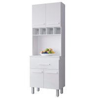 Armario Paneleiro 4P 1G 197x60 cm Vitoria Branco Mobbs