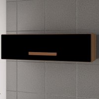 Armario Aereo Geladeira 79 cm Mara Savana Preto Mobbs