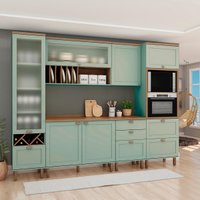 Armário De Cozinha Compl Genialflex Iluminata Liz Verde Mint