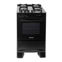 Fogão de Piso Suggar 4 Bocas Mesa de Vidro Neo Glass Preto - Bivolt