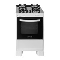 Fogão de Piso Suggar 4 Bocas Mesa de Vidro Neo Glass Branco - Bivolt