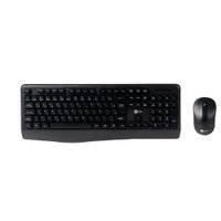 Kit teclado e mouse sem fio Lecoo KW211 preto