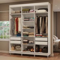 Guarda-Roupa Closet com Pés 4 Gavetas 180cm Branco Venus Madesa