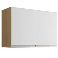 Armario Aereo 2 Portas 80cm Andreia Amendoa Branco REAJL Moveis