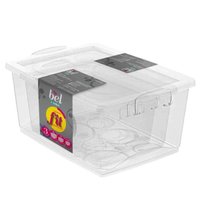 Conjunto 3 Caixas Organizadoras Plásticas Com Trava Ordene Bel Fit Transparente Plásticas