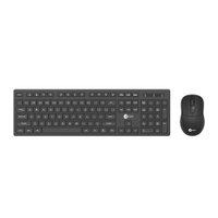 Kit teclado e mouse sem fio Lecoo KW201 preto