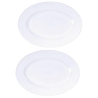 Kit 2 Travessas de Porcelana Branca Oval 32x25cm Tramontina Baixela Maria Augusta