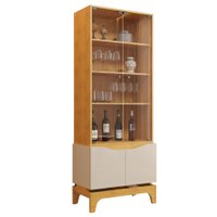 Cristaleira 4 Portas 182x74 cm Joile DJ MOVEIS Cedro Off White