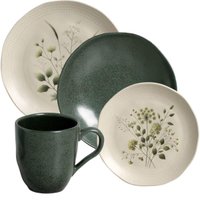 Jogo 24 Peças Cerâmica Pratos Raso Fundo Sobremesa Caneca Porto Brasil 6 Pessoas