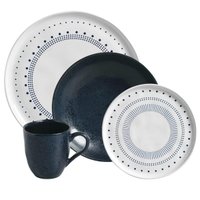 Aparelho de Jantar 16 Peças Porto Brasil Cerâmica Orgânico Bio Astral Night Blue