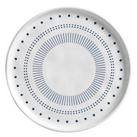 Prato para Sobremesa em Cerâmica Stoneware Artesanal 21,5cm Porto Brasil Doces Frutas Bio Astral