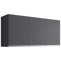 Armario Aereo 3 Portas 120cm Andreia Cinza REAJL Moveis