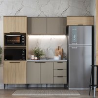 Cozinha Completa Lavínia 9 Portas 3 Gavetas Imperial/Fume - Jcarvalho