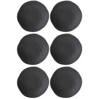 Jogo 6 Pratos Fundos Orgânicos Preto Matte 600ml Porto Brasil Caldos Sopas