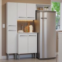 Armário de Cozinha Compacta 156cm Emilly Madesa Branco 03