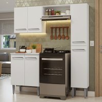 Armário de Cozinha Compacta 156cm Emilly Madesa Branco 02