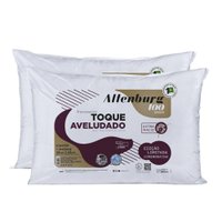 Kit com 2 Travesseiros Altenburg Toque Aveludado 48x68cm Conforto e Maciez Kit com 2 Travesseiros Altenburg Toque Aveludado 48x68cm Conforto e Maciez