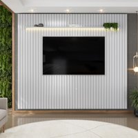 Painel  para TV até 75 Polegadas Ripado com LED DJ Móveis Trento 275 Bali