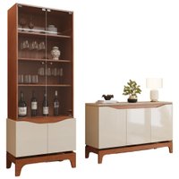 Cristaleira E Balcao Buffet Joile Freijo Off White DJ MOVEIS