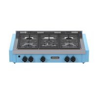 Fogao de Mesa de Embutir 5 Bocas Venax Temis Azul Gas Glp