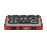 Fogao de Mesa de Embutir 5 Bocas Venax Temis Vermelho Gas Glp