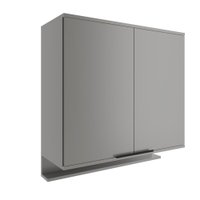Armário Aéreo de Cozinha Miami 800mm 2 Portas c Porta Temperos Carraro Cinza Titânio Armário Aéreo de Cozinha Miami 800mm 2 Portas c Porta Temperos Carraro Cinza Titânio