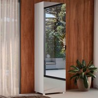 Sapateira Versa Home 1 Porta 5 Prateleiras com Espelho Branco - Telasul Sapateira Versa Home 1 Porta 5 Prateleiras com Espelho Branco - Telasul