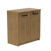 Balcão 2 Portas 70cm com Chave e Puxador Metal ME4197 Amêndoa