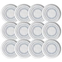 Kit 12 Pratos para Sobremesa Branco Cerâmica 21,5cm Buffet